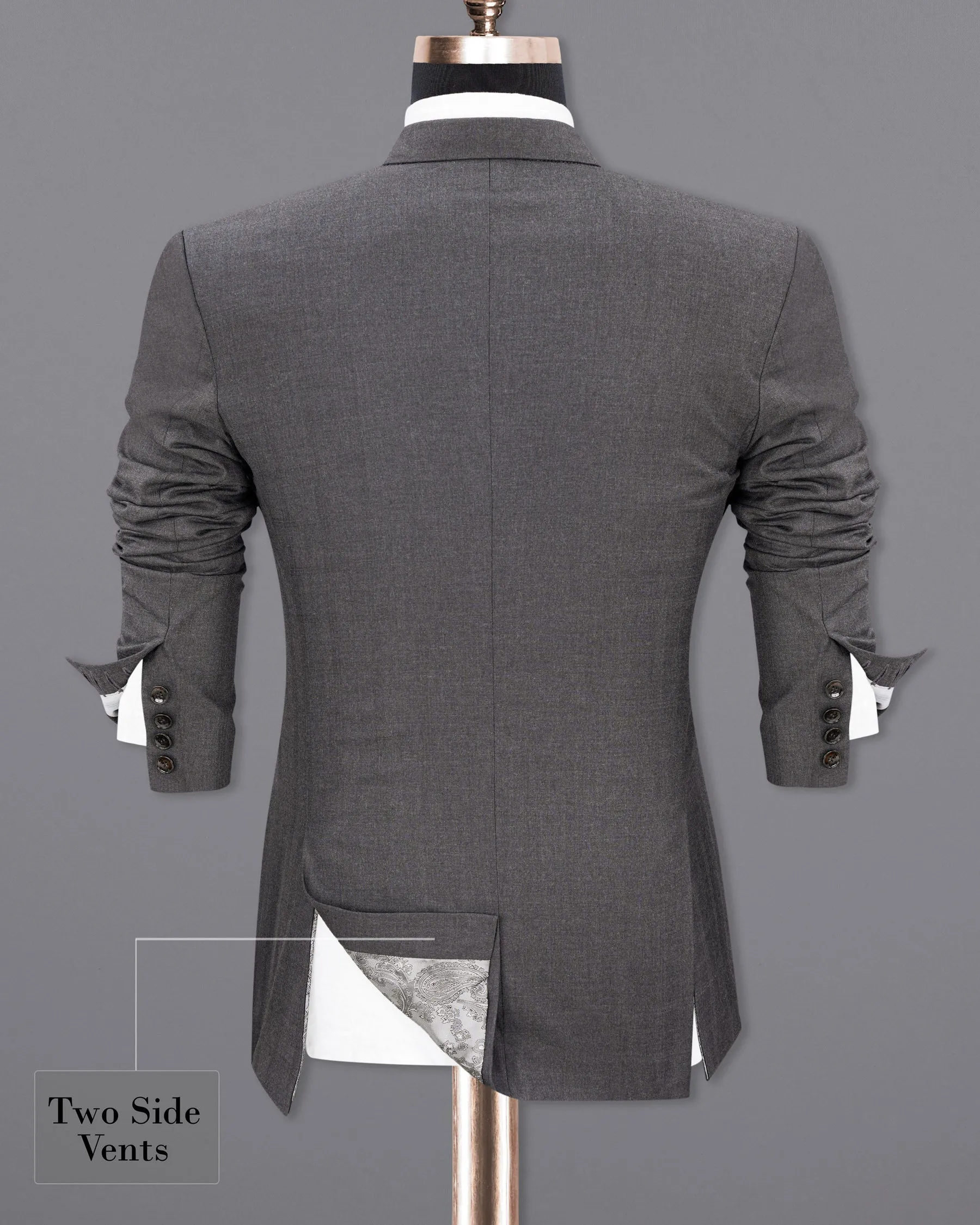 lridium grey Double Breasted Blazer