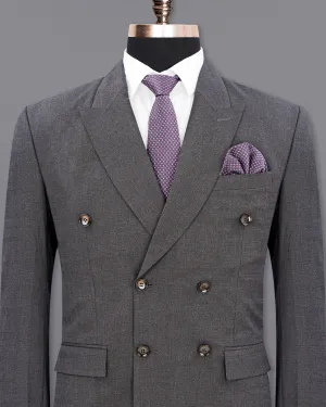 lridium grey Double Breasted Blazer
