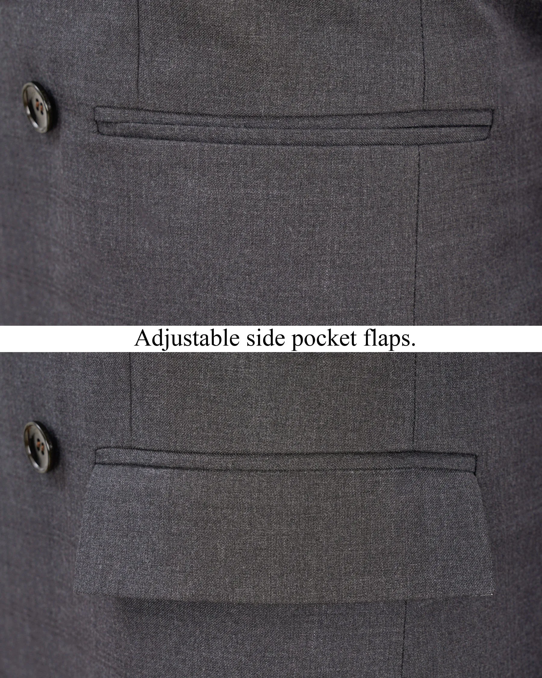 lridium grey Double Breasted Blazer