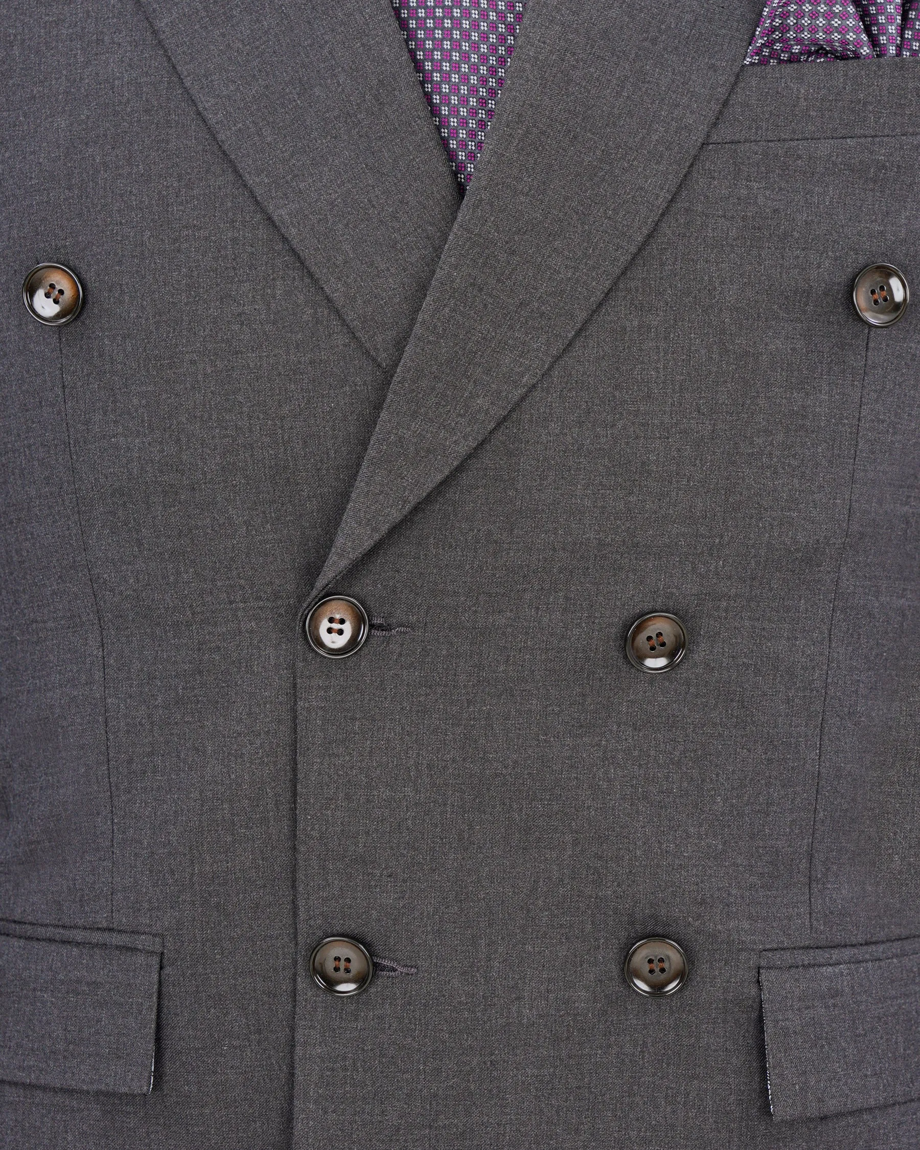 lridium grey Double Breasted Blazer