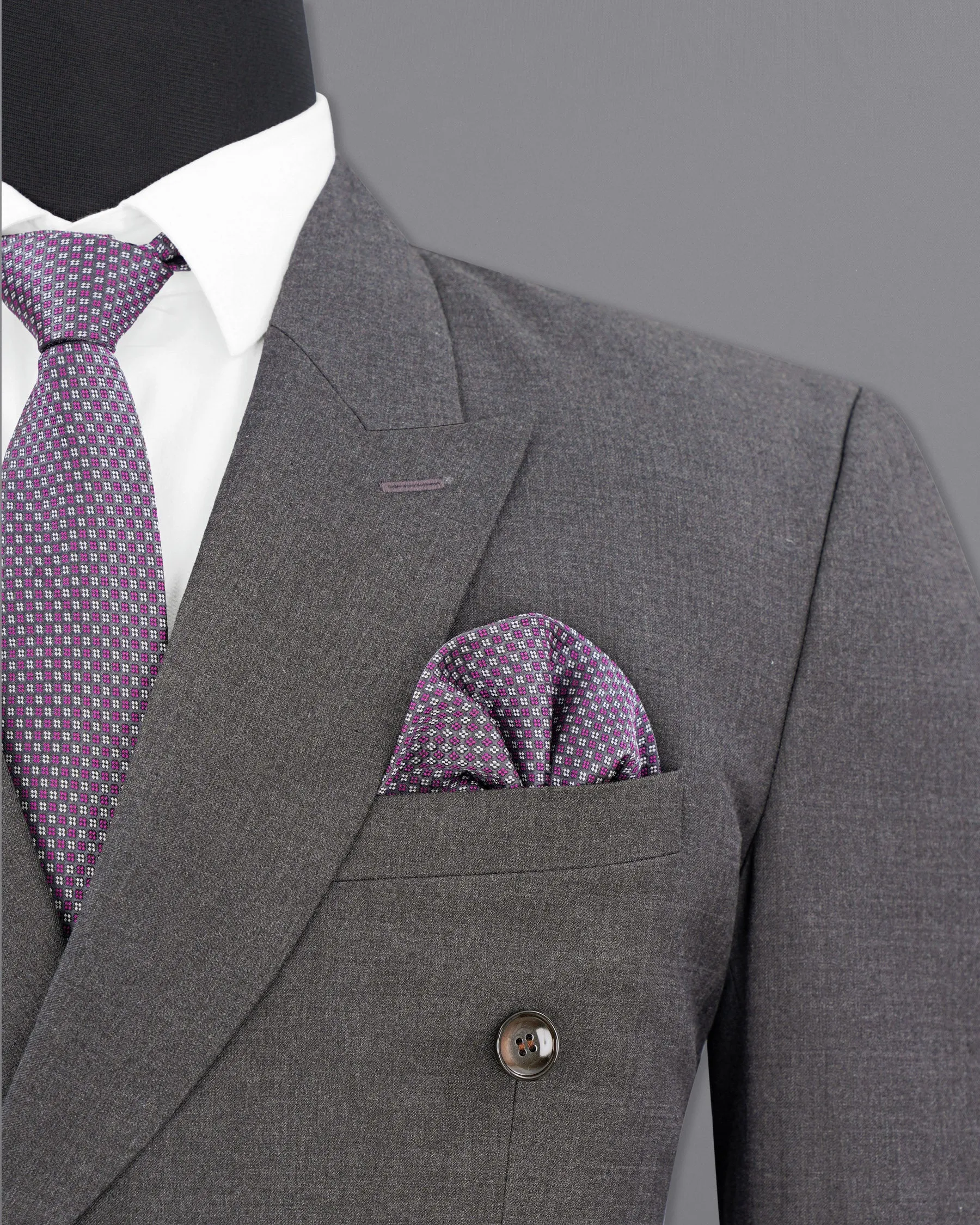 lridium grey Double Breasted Blazer