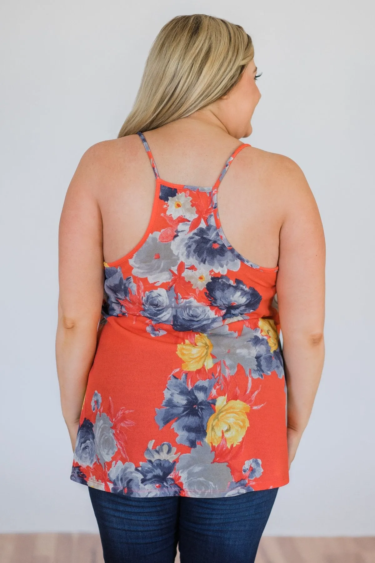 Lucky Coral Tank Top - Floral