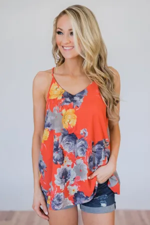 Lucky Coral Tank Top - Floral