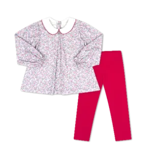 Lullaby Set: Caroline Legging Set Long Sleeve - Sweet Pea Floral