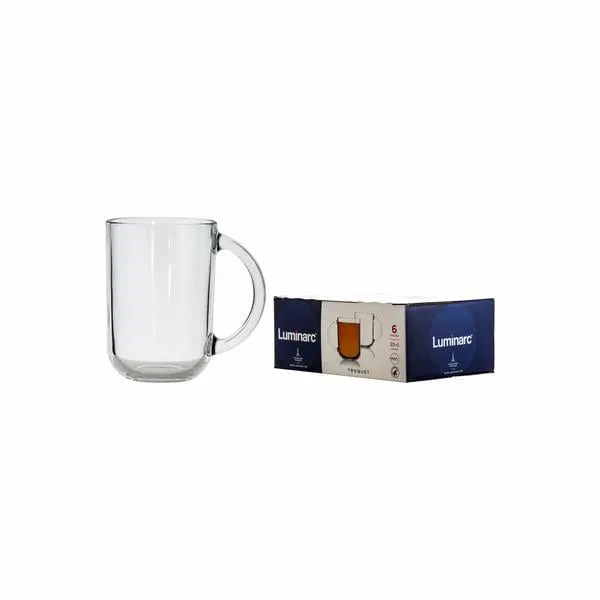 Luminarc Troquet Tempered Glass Mug 320ml Set of 6