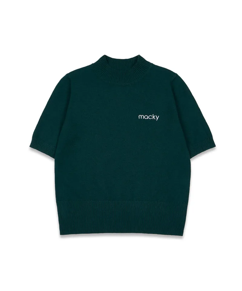MACKY Golf: Half-Neck Viscose Knit - Green