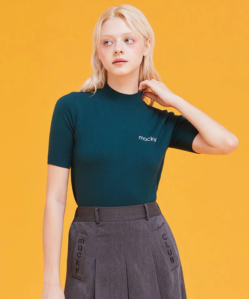 MACKY Golf: Half-Neck Viscose Knit - Green