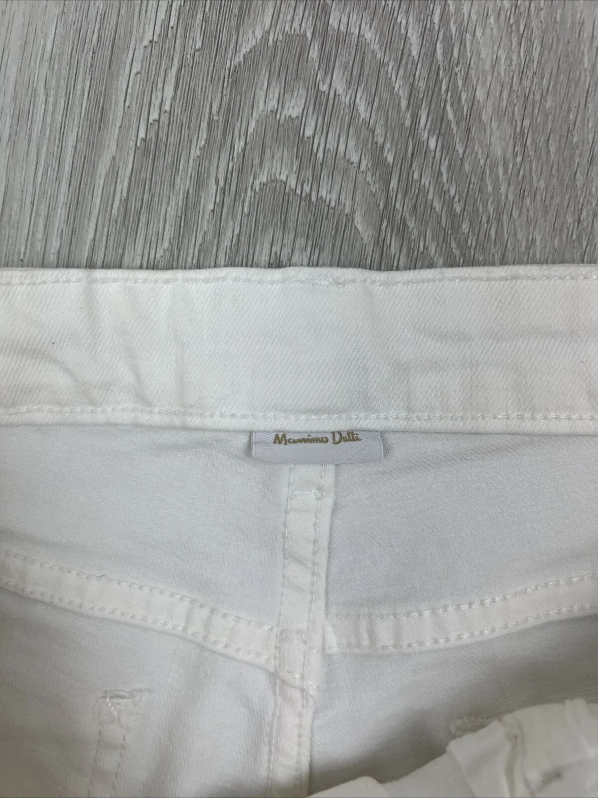 Massimo Dutti Womens White Slim Jeans Size 8