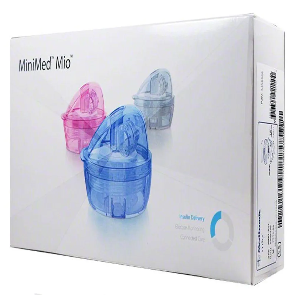 Medtronic MMT943 <br>Minimed Mio Infusion Set <br>6mm w/23" Tube Blue 10/BX
