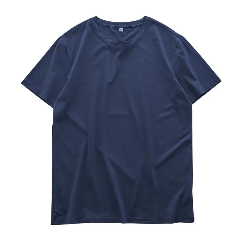 Men's Summer Ice Silk Crew Neck T-Shirt: Soft Fitness Tops