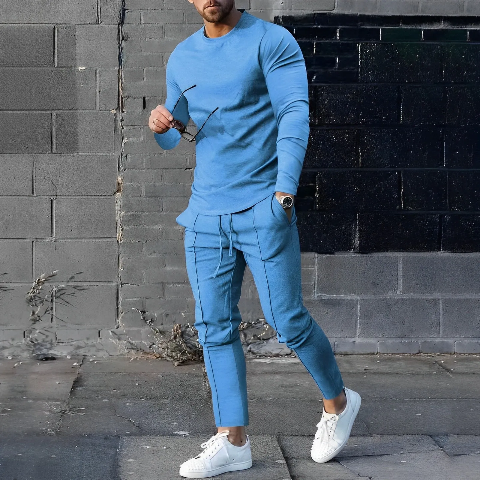 Men's Trendy Long Sleeve Casual Set