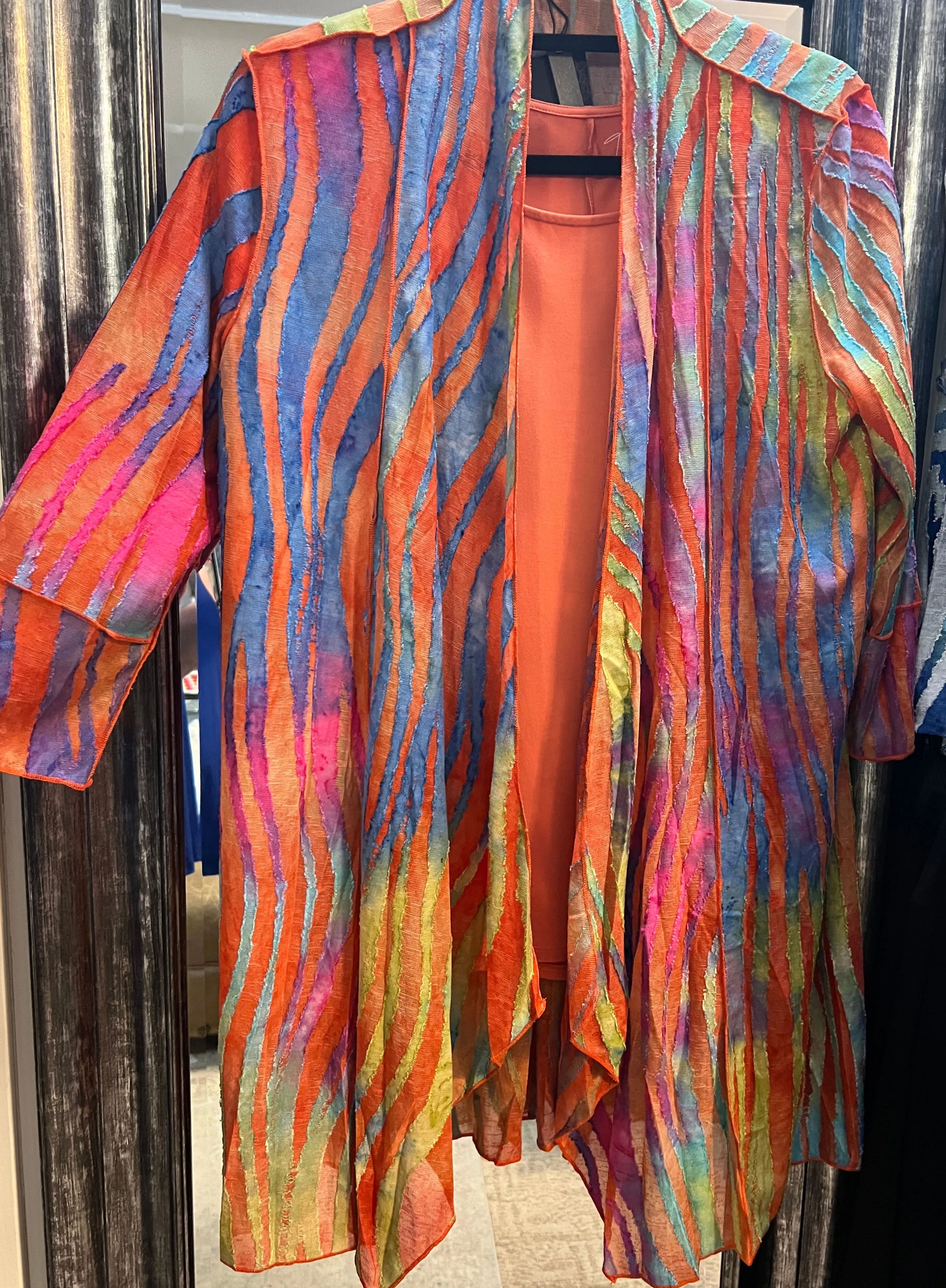 Mesh Cardigan in bright multi colours
