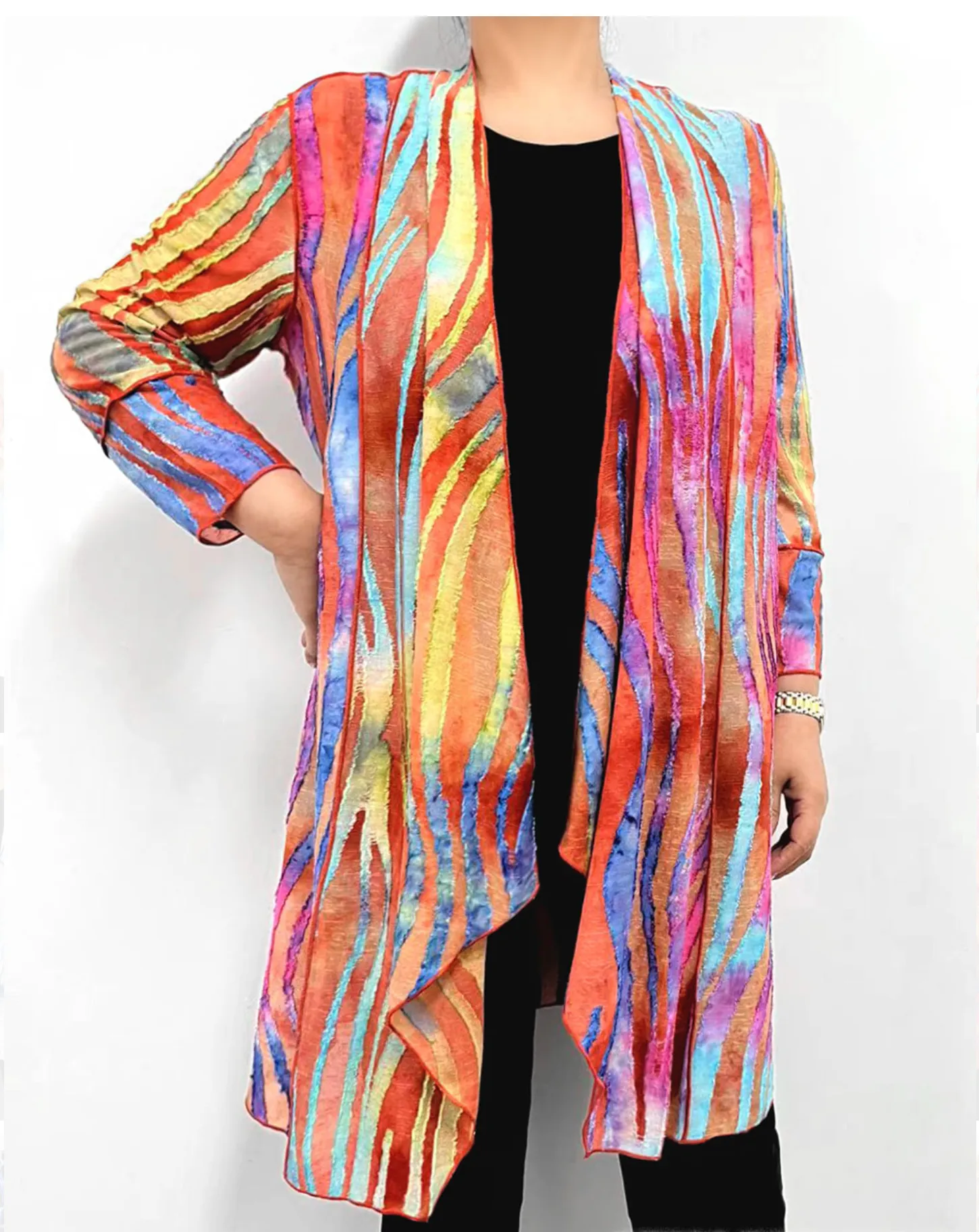Mesh Cardigan in bright multi colours