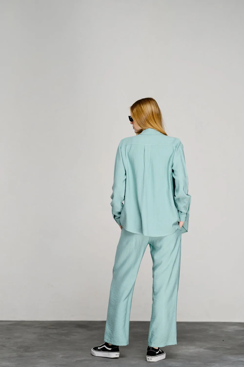 Mint elasticated loose trousers