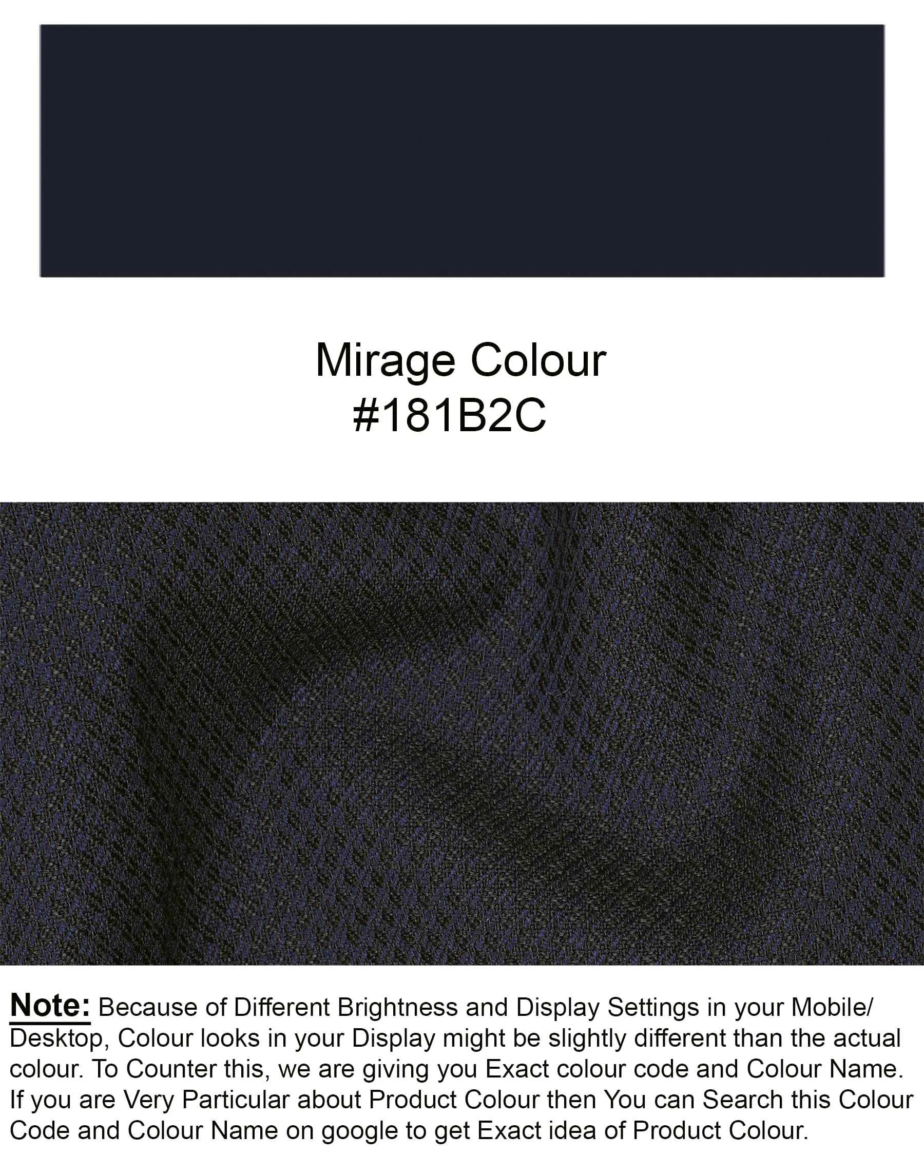 Mirage Blue Diamond Textured Single Breasted Blazer
