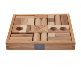 Natural Blocks in Wooden Box - 30 Pieces