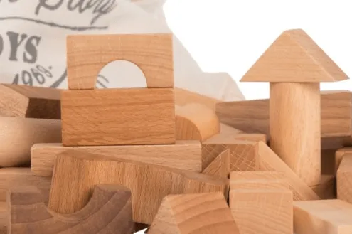 Natural Blocks in Wooden Box - 30 Pieces