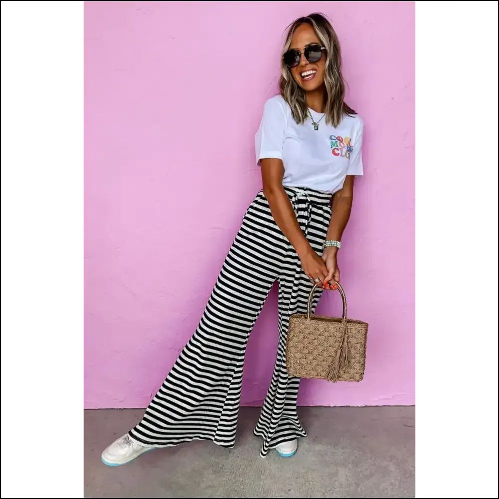Needful Things: Black Stripe Pants - so Flared, They're  Fabulous 🖤 Chic Black Stripe!