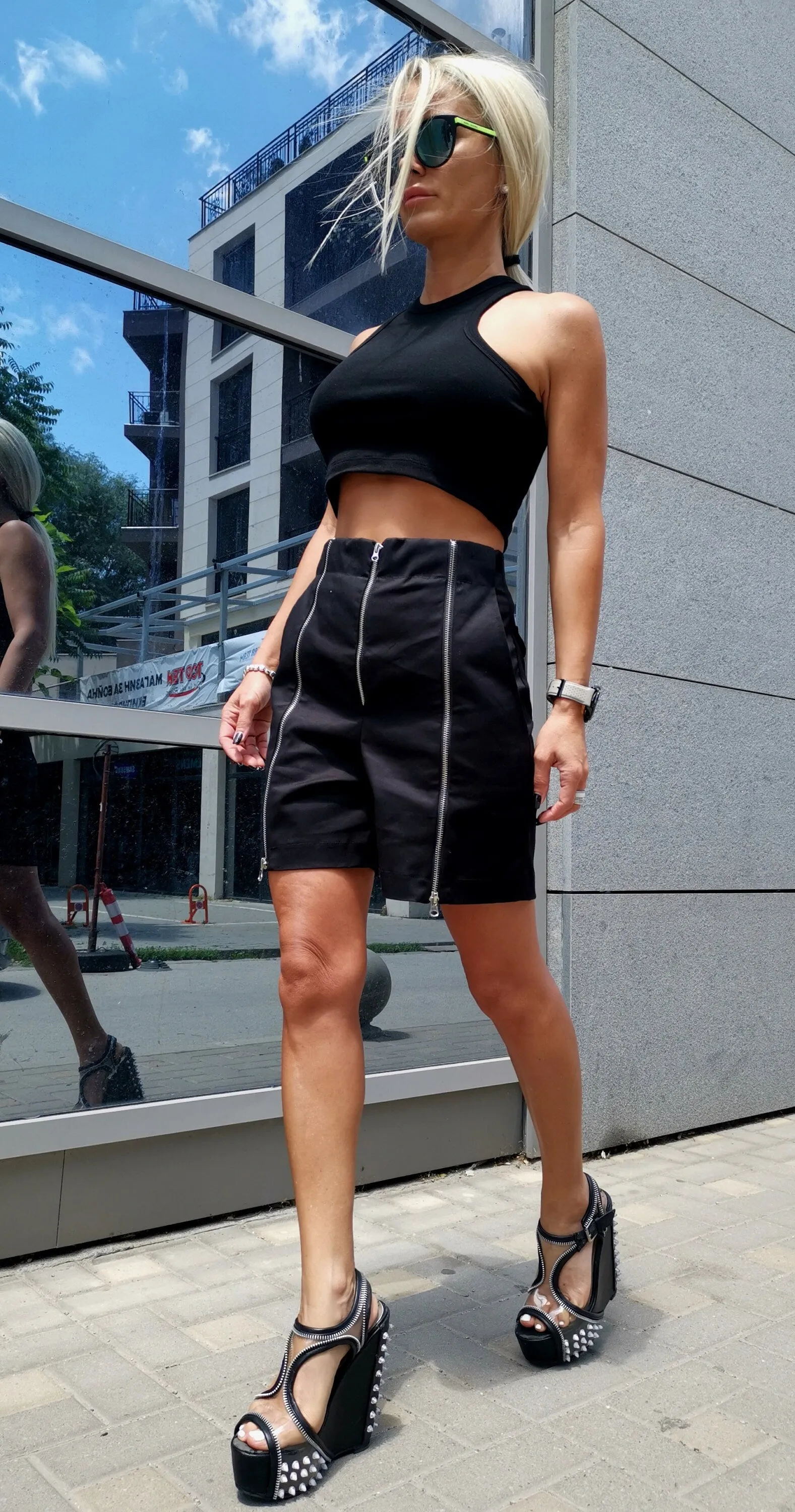 NEW High waist Shorts/Short Pants/Zippers Pants/Loose pants/Extravagant Short Pants /Avant-garde Pants/Party Pants/Sexy Shorts