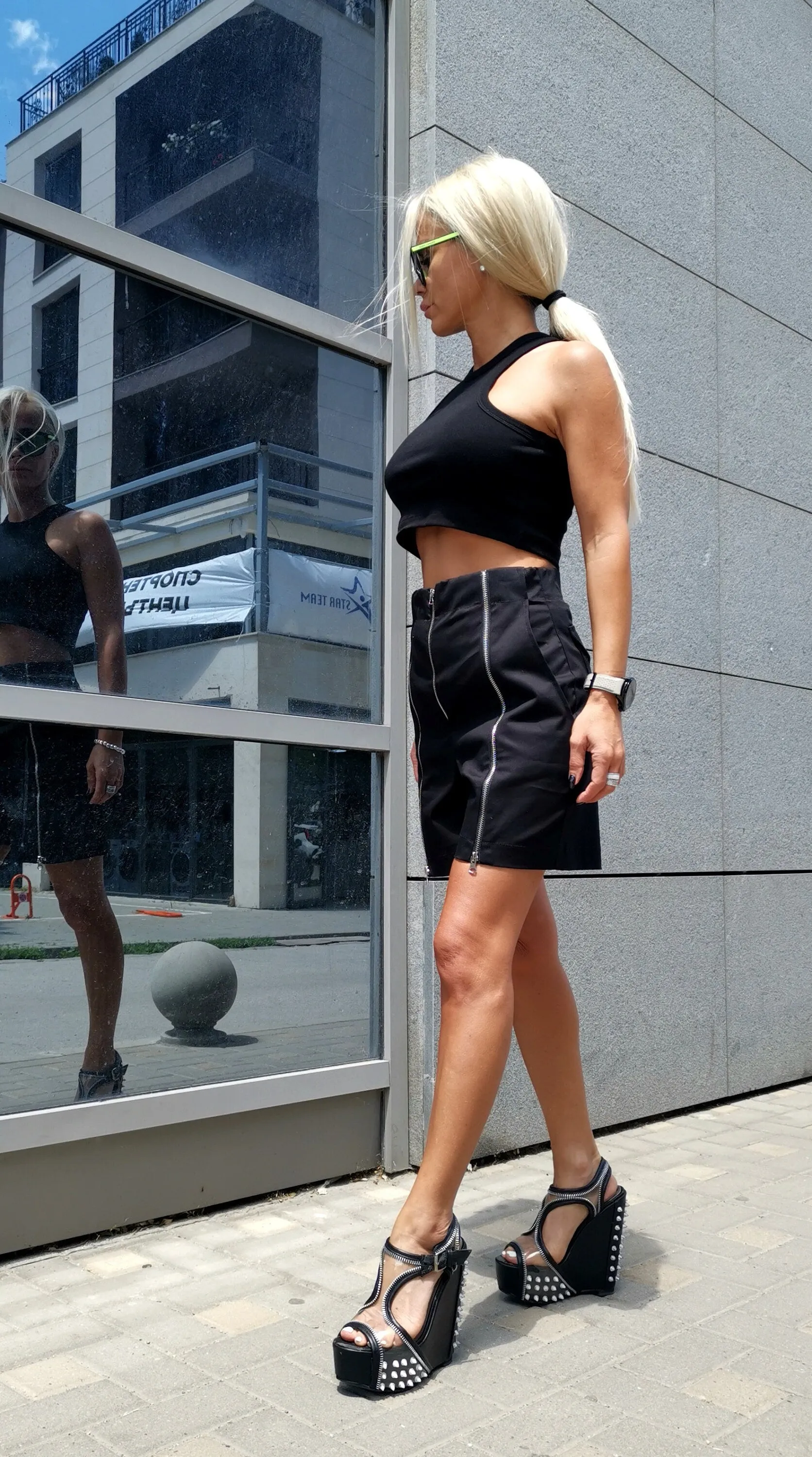NEW High waist Shorts/Short Pants/Zippers Pants/Loose pants/Extravagant Short Pants /Avant-garde Pants/Party Pants/Sexy Shorts