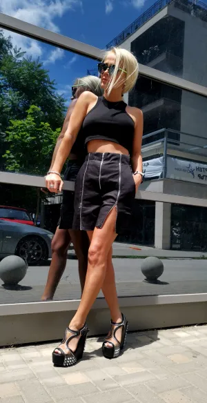 NEW High waist Shorts/Short Pants/Zippers Pants/Loose pants/Extravagant Short Pants /Avant-garde Pants/Party Pants/Sexy Shorts