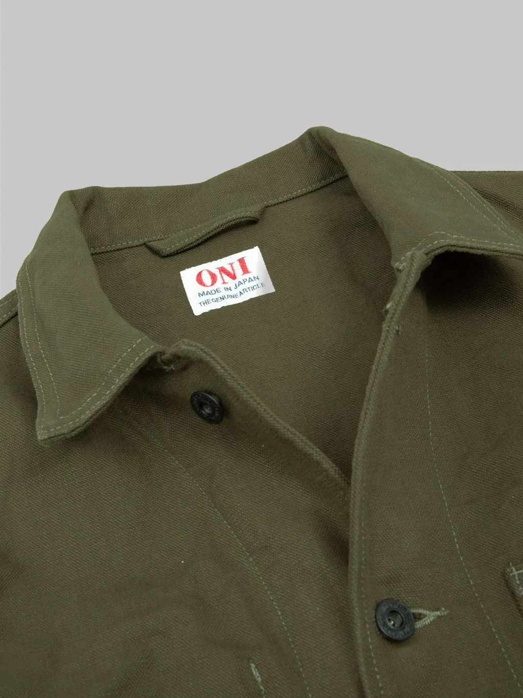 ONI Denim 03100-HOX-OLG 14oz "Heavy Oxford Olive Green" Coverall