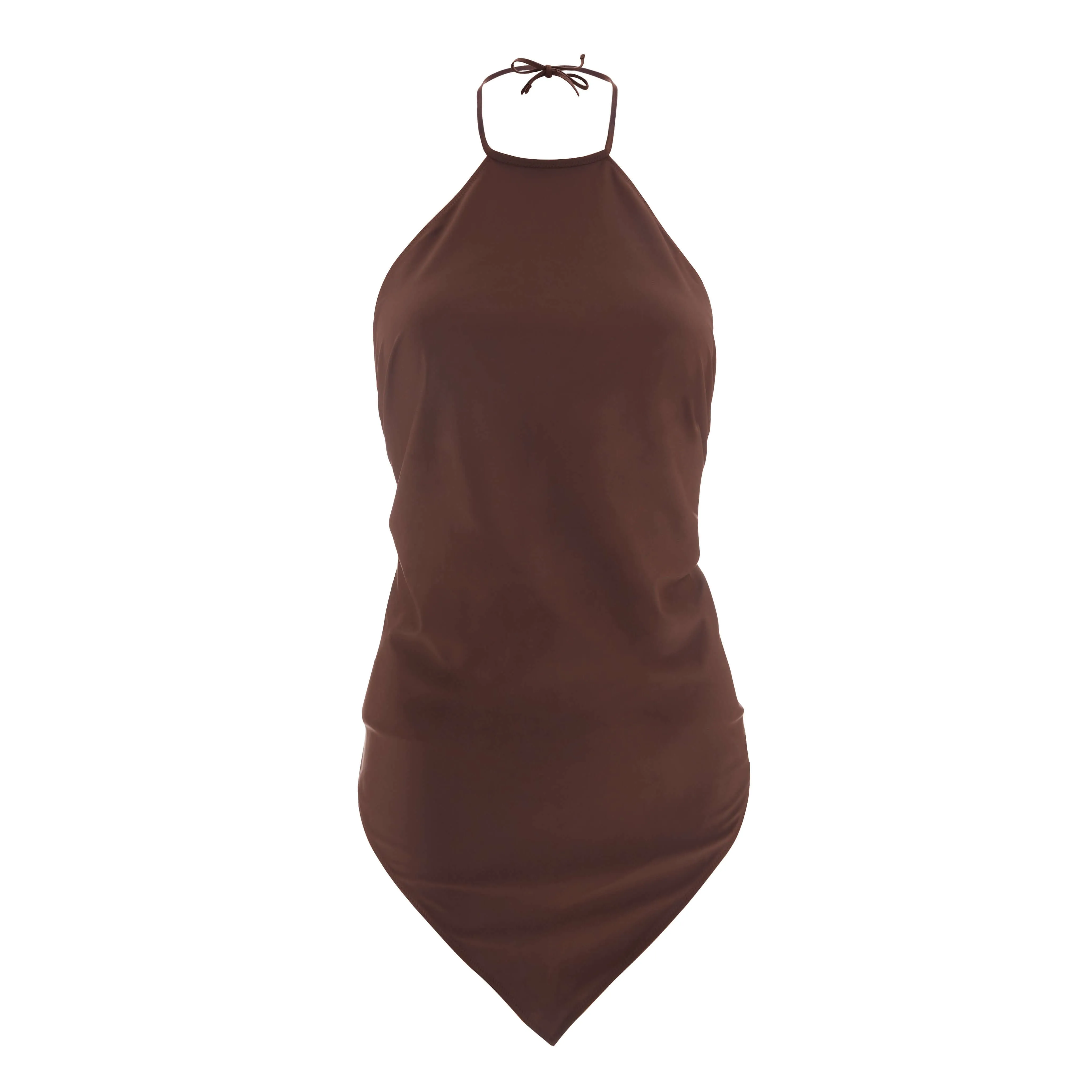 Panama Foulard Top Chocolate Brown