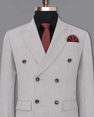 Pearl Slate Gray Double Breasted Blazer