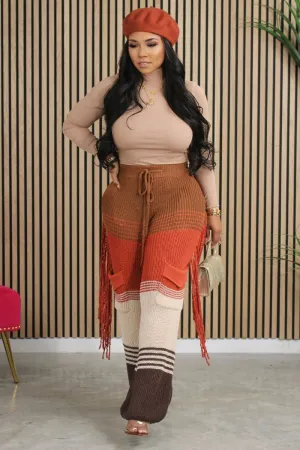 PH0513 Knitted Stripes Long Pants