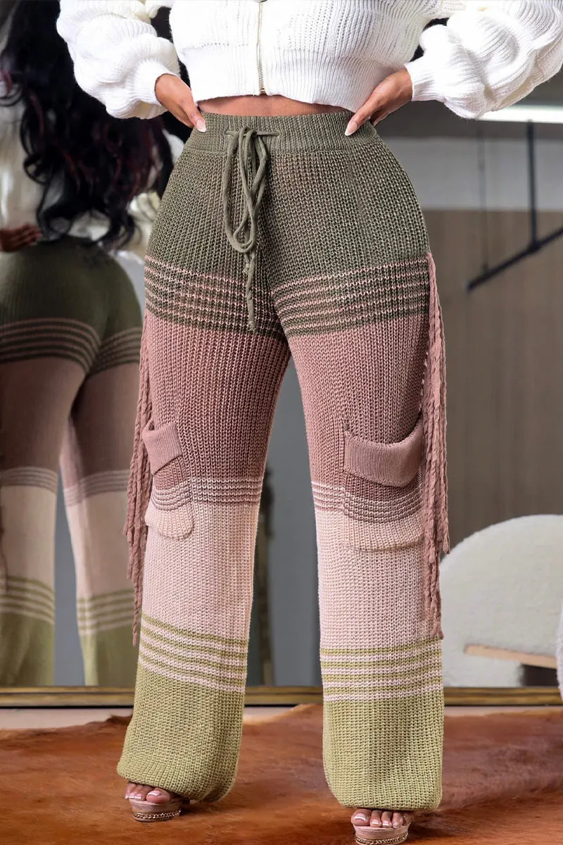 PH0513 Knitted Stripes Long Pants