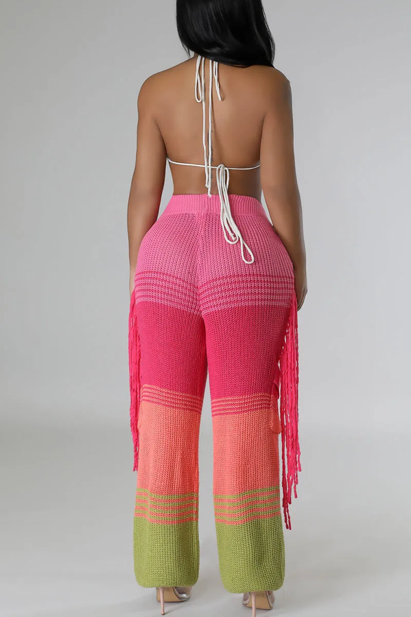 PH0513 Knitted Stripes Long Pants