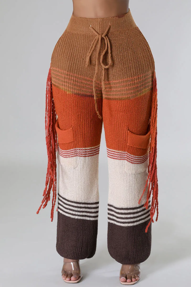 PH0513 Knitted Stripes Long Pants
