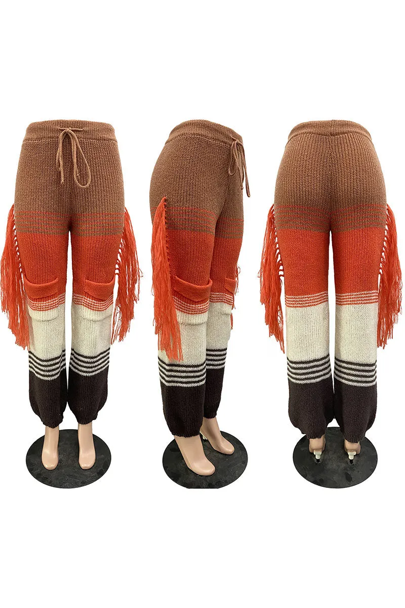 PH0513 Knitted Stripes Long Pants