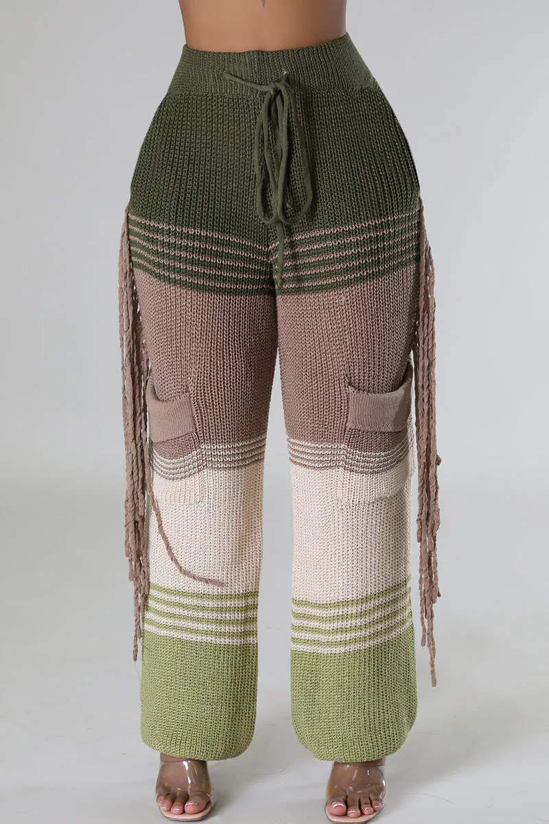 PH0513 Knitted Stripes Long Pants