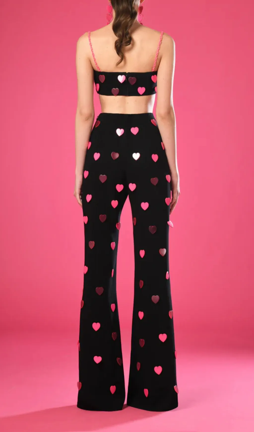 Pink top and pants with hearts