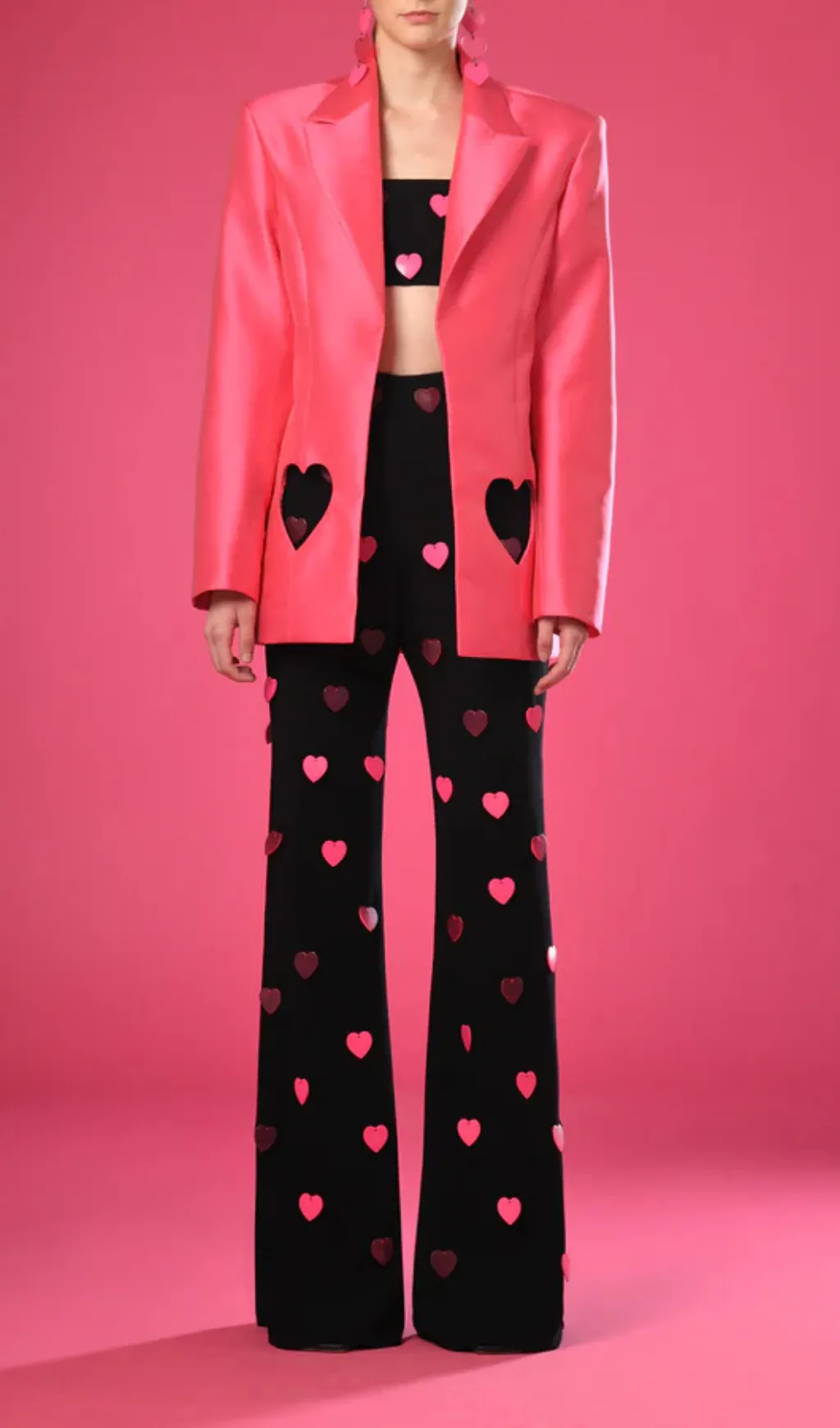 Pink top and pants with hearts