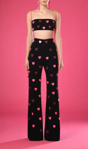 Pink top and pants with hearts