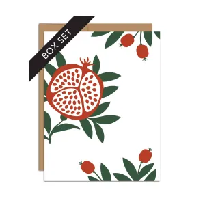 Pomegranates / Holiday / Everyday / BOX SET OF 8
