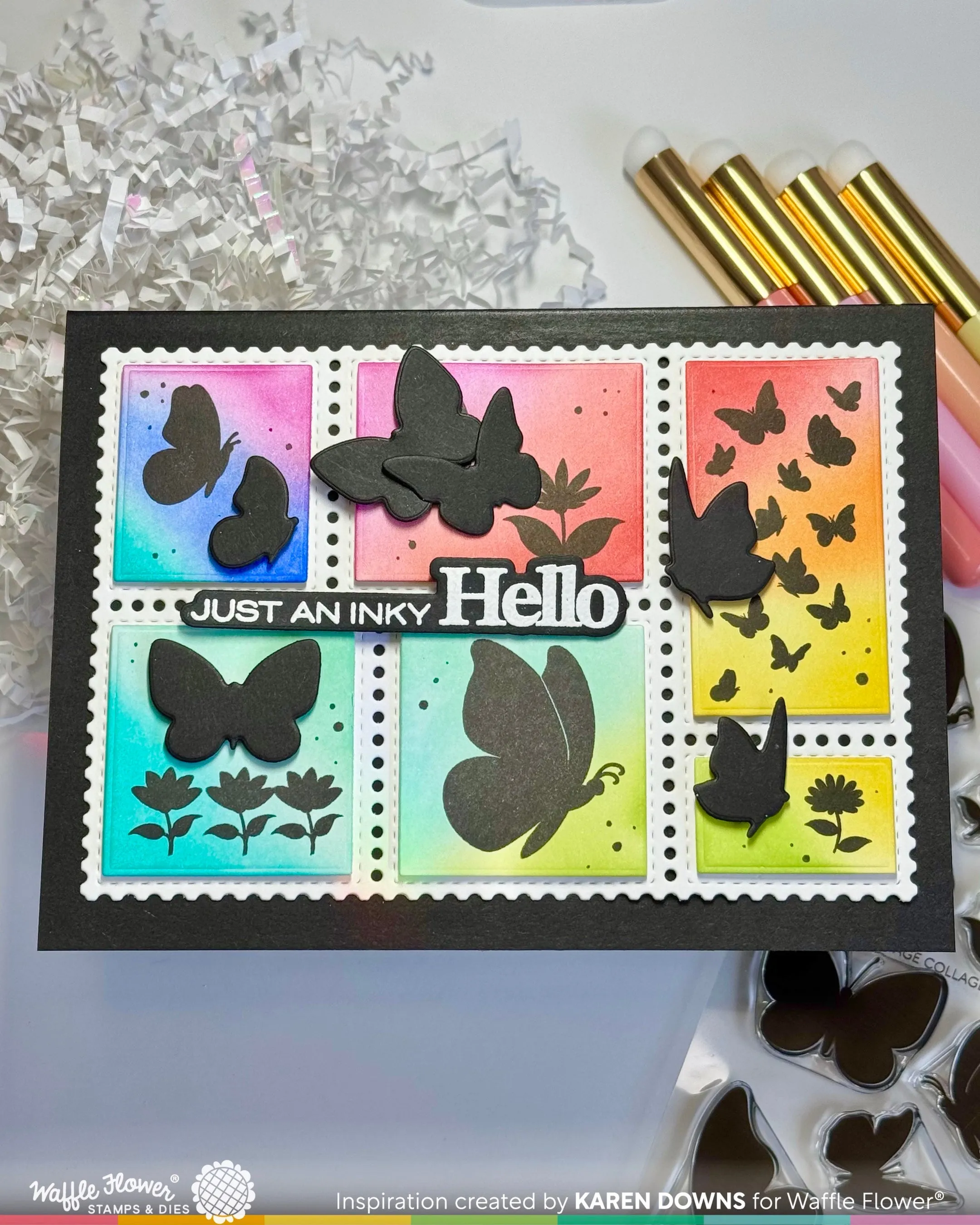 Postage Collage A6 Blocks Die