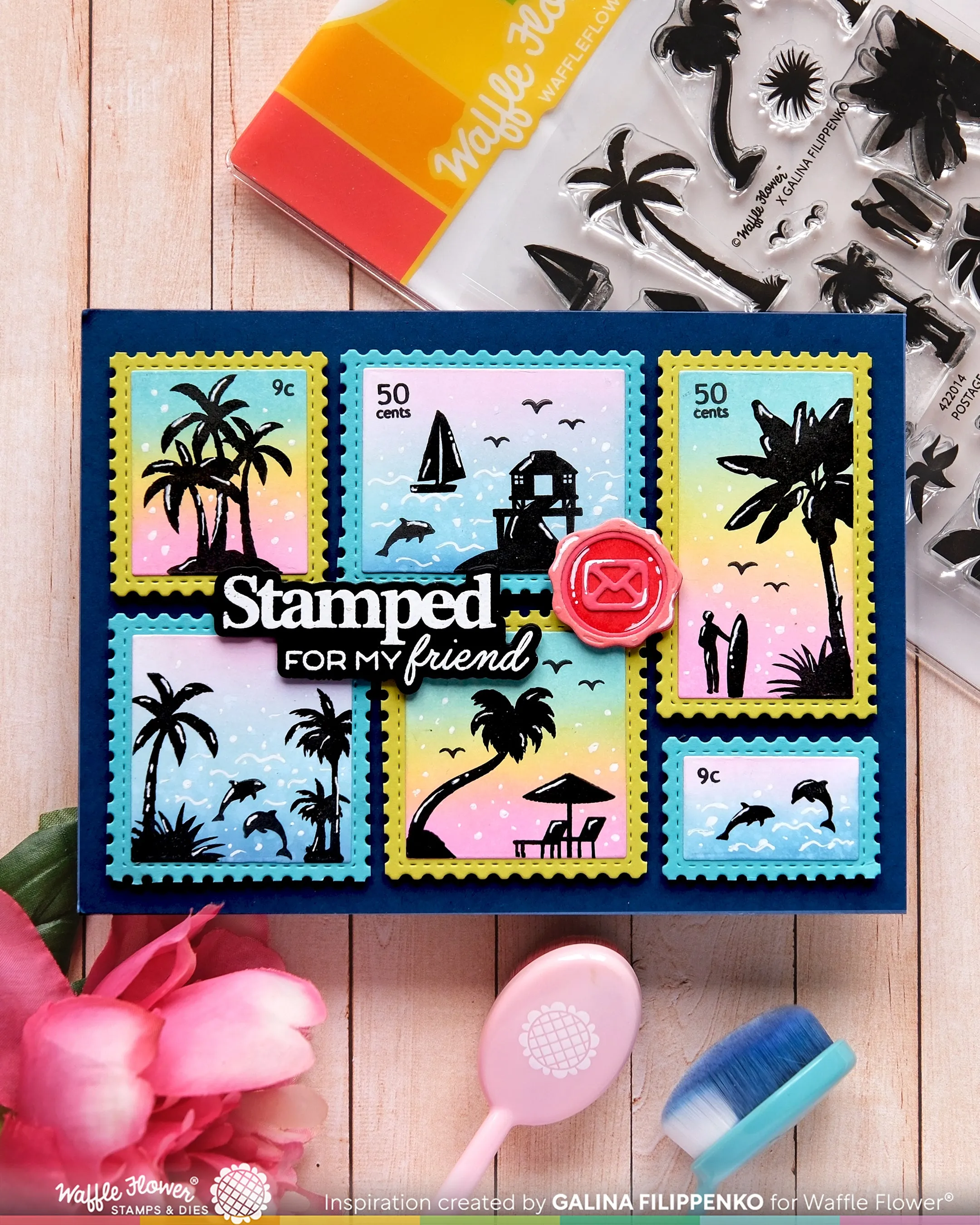 Postage Collage A6 Blocks Die