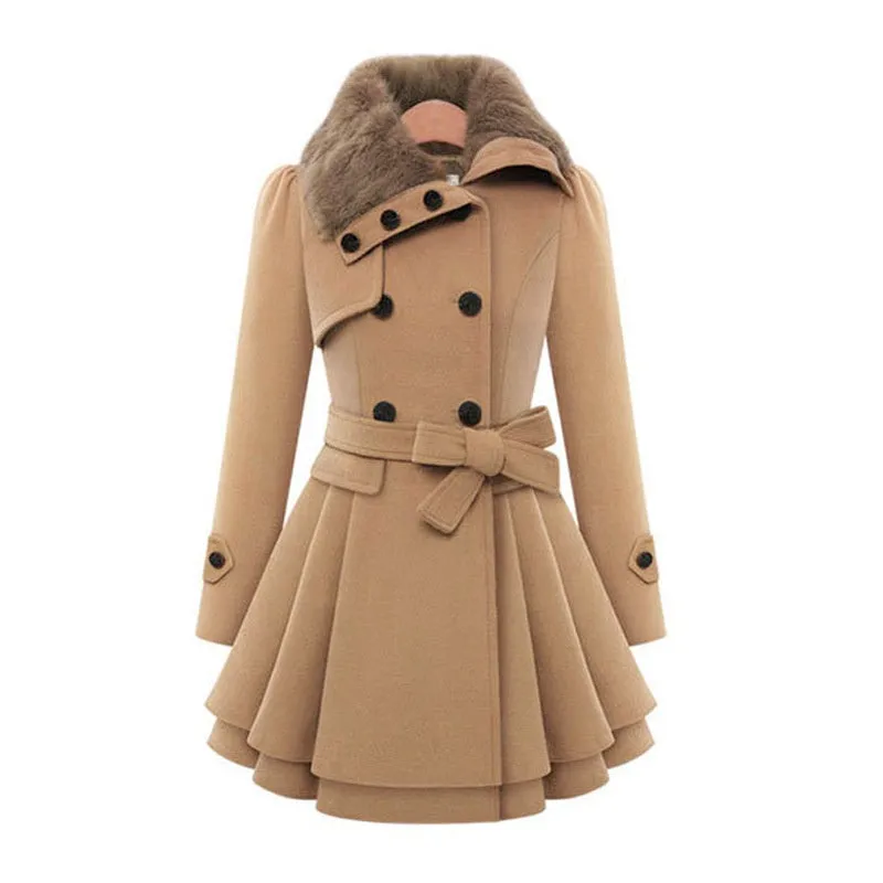 🎅Pre-Xmas Specials🎄Women's Winter Double Breasted Jackets with Belt