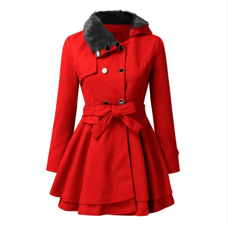 🎅Pre-Xmas Specials🎄Women's Winter Double Breasted Jackets with Belt