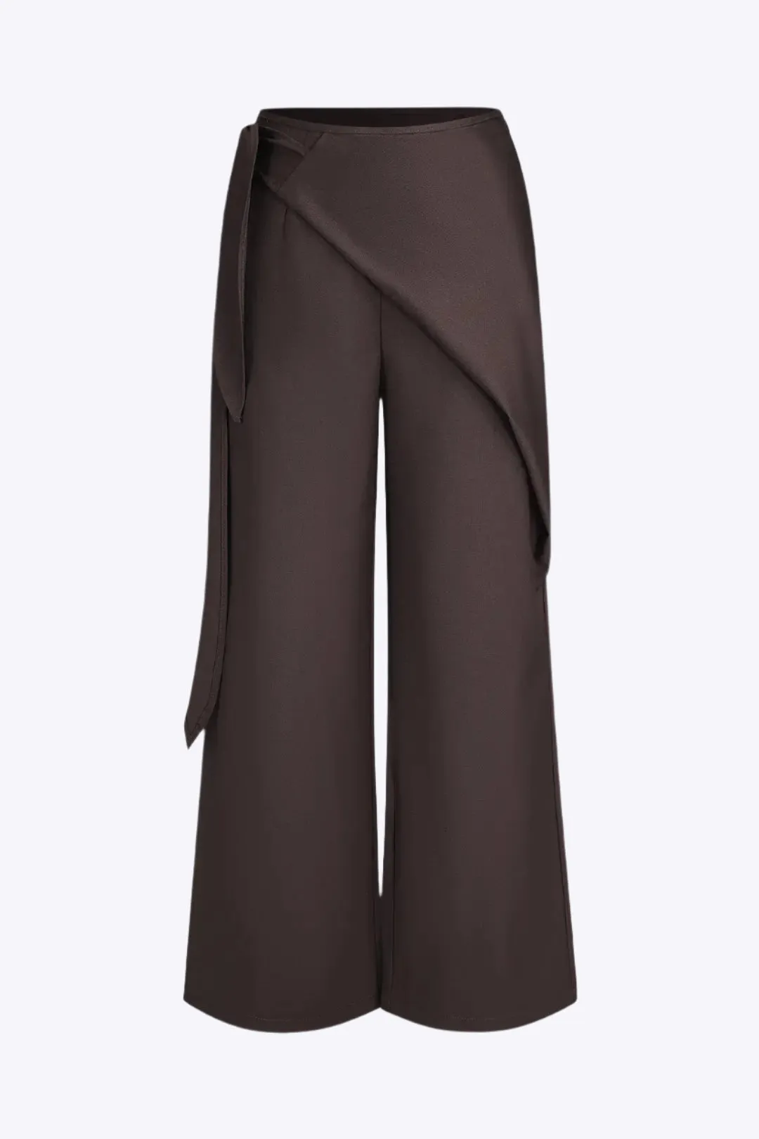 Prudence - Trendy Zipper Detail Woman's Wide Leg Trousers