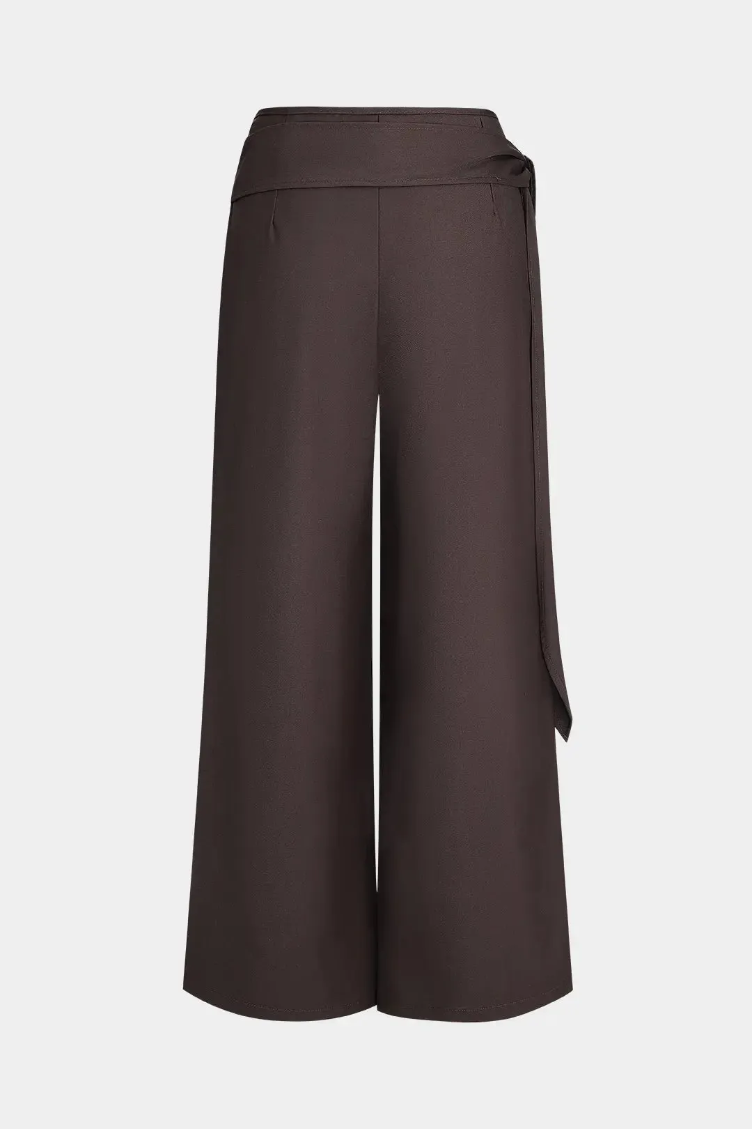 Prudence - Trendy Zipper Detail Woman's Wide Leg Trousers