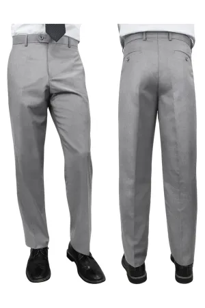 "Denali" Grey Super 150's Wool Dress Pants