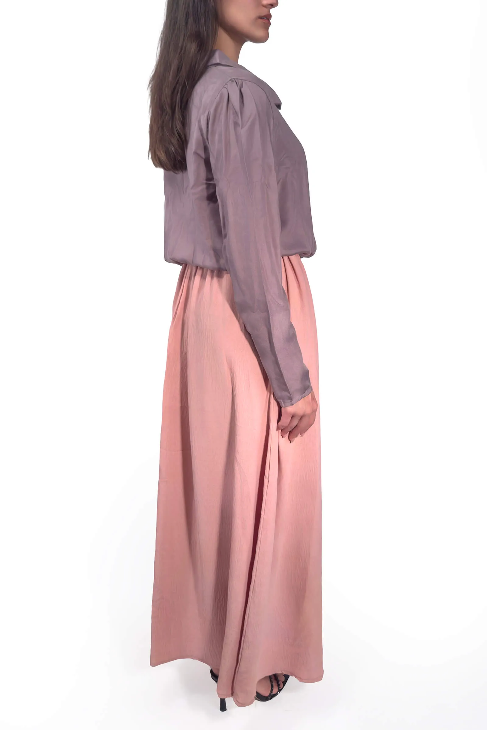 Radiant Pink Modest Linen Skirt