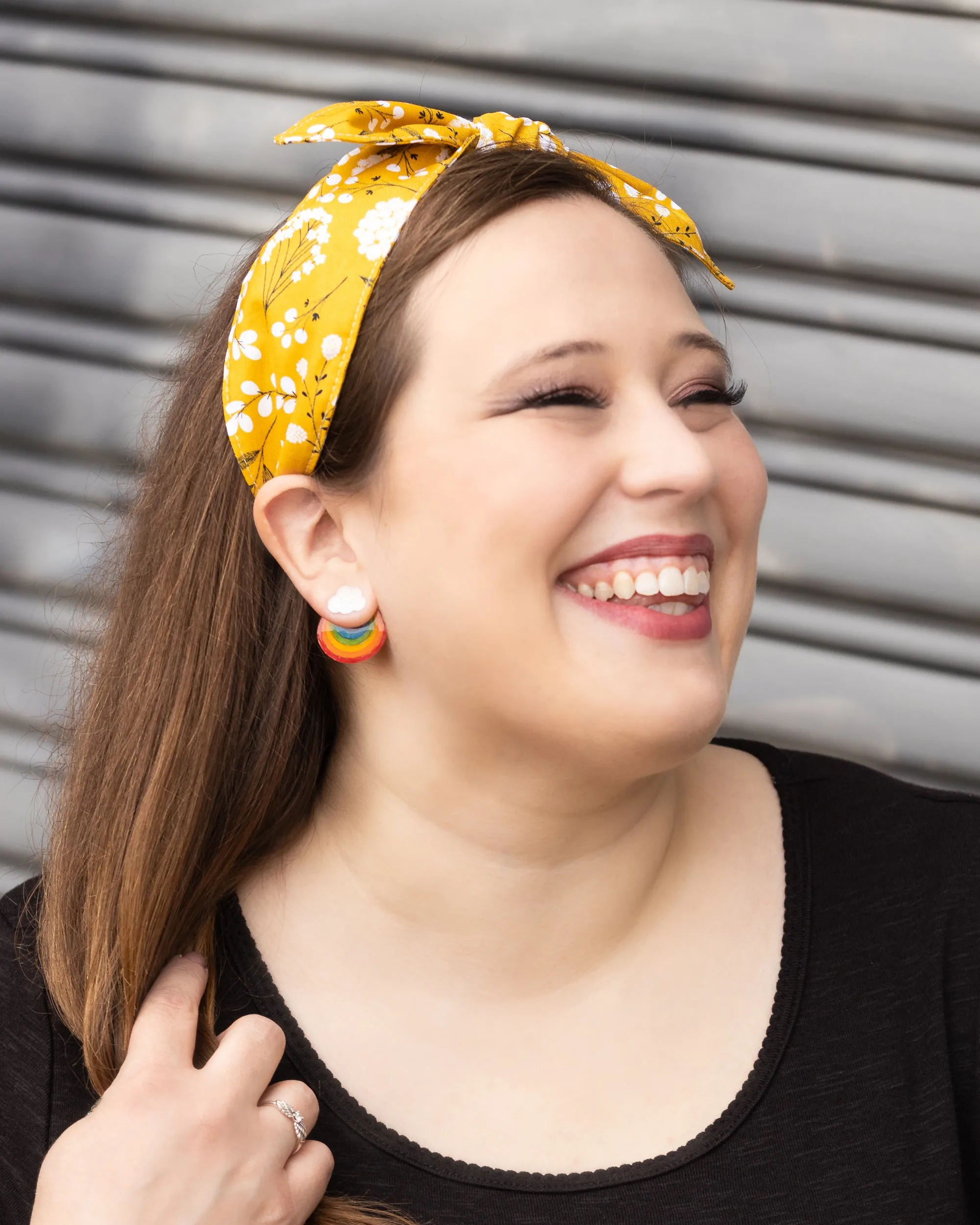 Rainbow & Cloud Statement Earrings / Rainbow Ear Jackets / Pride Earrings