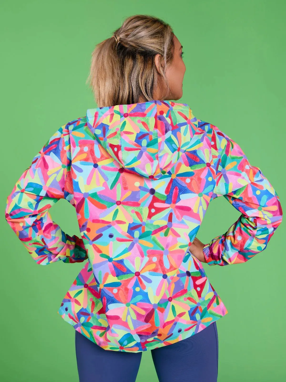 Rainbow Daisies Raincoat- Adults