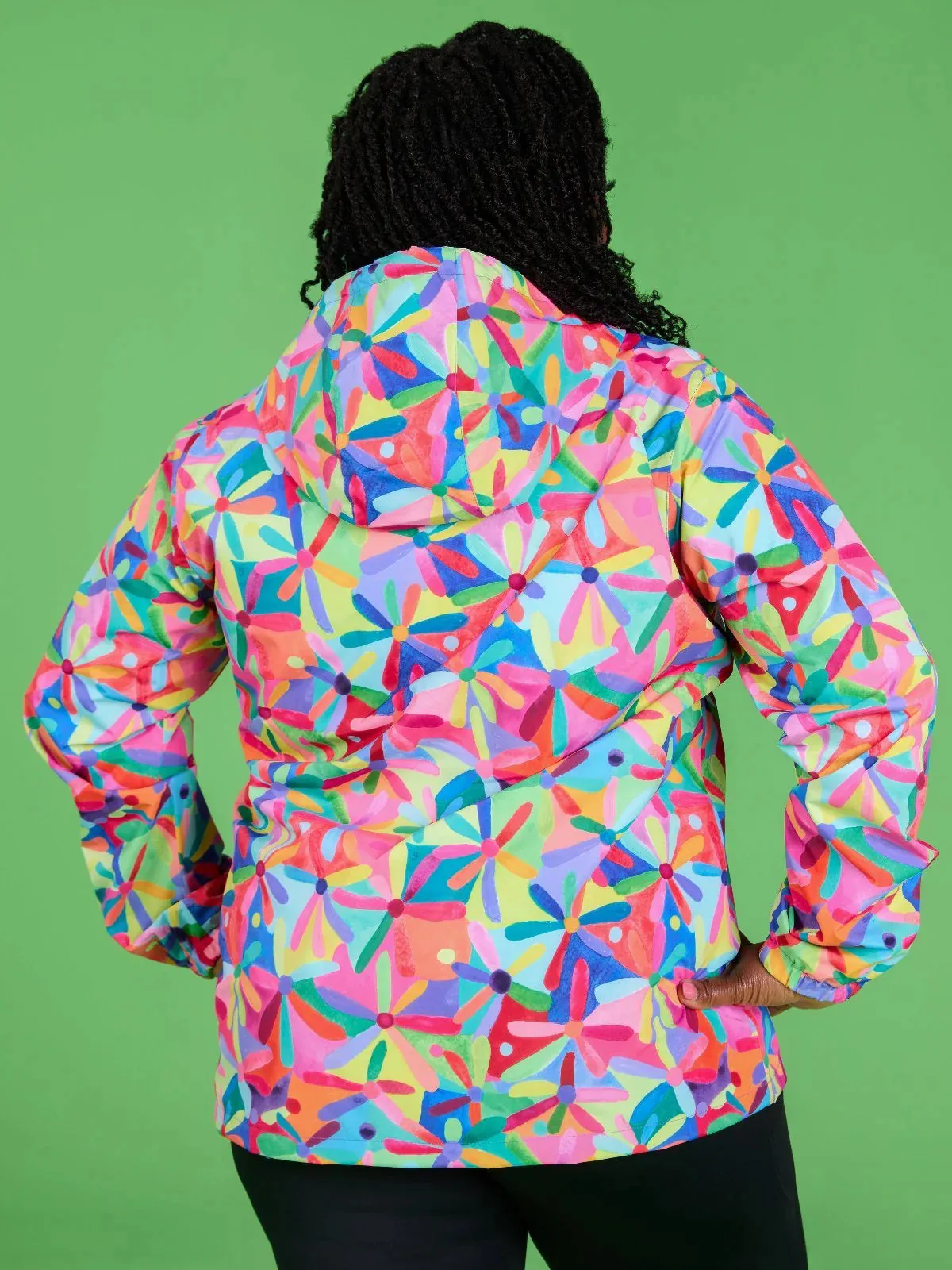 Rainbow Daisies Raincoat- Adults