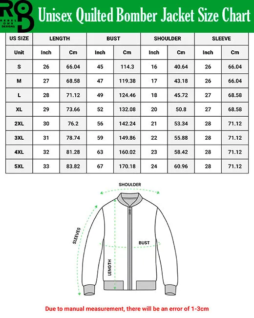 Rasta Cannabis Quilted Bomber Jacket